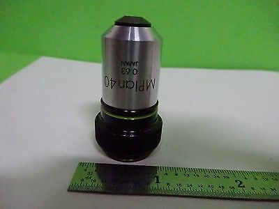 MICROSCOPE PART OBJECTIVE OLYMPUS JAPAN MPLAN 40X OPTICS AS IS BIN#W8-67