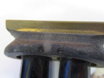 ANTIQUE BRASS STEREO OBJECTIVES BAUSCH LOMB MICROSCOPE PART AS PICTURED 7B-B-82