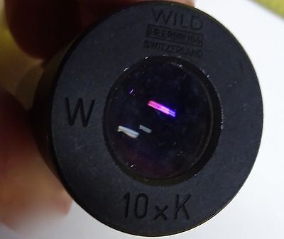 OPTICAL MICROSCOPE EYEPIECE OCULAR WILD SWISS W 10xK OPTICS AS IS BIN#4V-FL-16