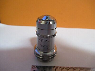 OBJECTIVE WOLFE WETZLAR GERMANY 45X MICROSCOPE PART OPTICS AS PICTURED 4B-FT-77