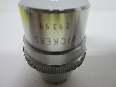 OBJECTIVE VICKERS ENGLAND METALLOGRAPH 10X OPTICS MICROSCOPE AS IS BIN#G5-10