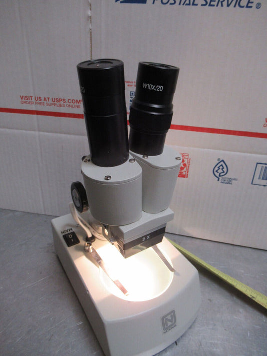 NATIONAL NICE STEREO MICROSCOPE GOOD CONDITION "READ BELOW" AS PICTURED &TC-3