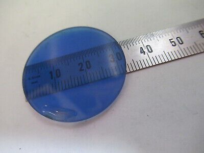 WILD HEERBRUGG SWISS BLUE GLASS FILTER MICROSCOPE PART AS PICTURED &A9-B-34