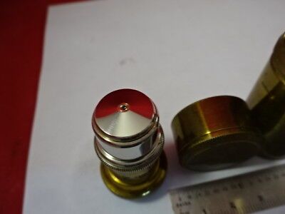 ANTIQUE BRASS OBJECTIVE HOMG 2mm LEITZ ?? GERMANY MICROSCOPE PART AS IS &92-13