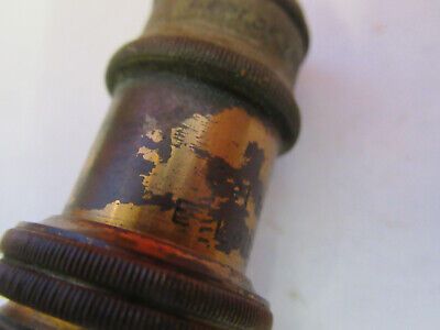 ANTIQUE BRASS LEITZ GERMANY OBJECTIVE "2" MICROSCOPE PART AS PICTURED F6-B-110