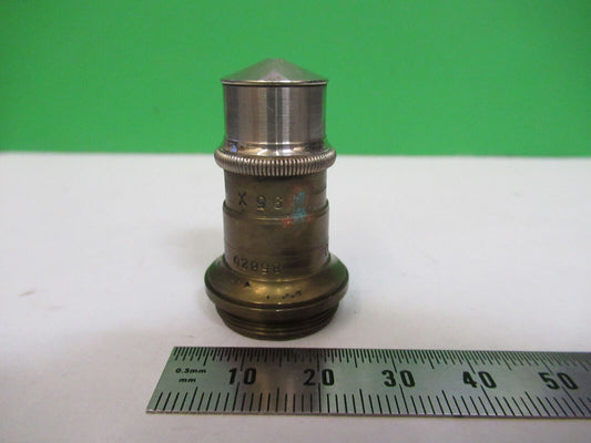 ANTIQUE SPENCER BRASS 95X OBJECTIVE LENS MICROSCOPE PART AS PICTURED R4-A-29