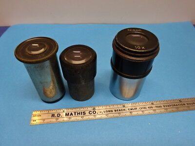 FOR PARTS LOT EYEPIECES [dirty, scratch, chips] MICROSCOPE PART AS IS #90-65