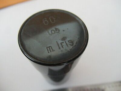 CARL ZEISS EMPTY OBJECTIVE CAN "60" MICROSCOPE PART AS PICTURED #F2-A-35