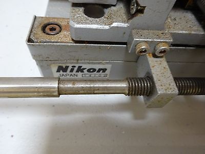 FOR PARTS NIKON MICROSCOPE STAGE TABLE TOOLMAKER RUSTY GUIDES AS IS BIN#TC-1-B