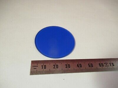 OPTICAL GLASS BLUE FILTER DIFFUSER MICROSCOPE PART OPTICS AS PICTURED #12-A-30