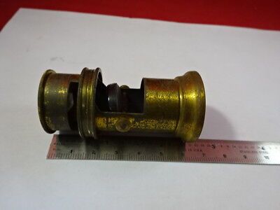 FOR PARTS ANTIQUE BRASS PORTABLE SEEDS MICROSCOPE VINTAGE PART AS IS &92-26