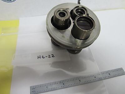 MICROSCOPE PART WYKO OBJECTIVE TURRET INTERFEROMETER OPTICS AS IS BIN#H6-22