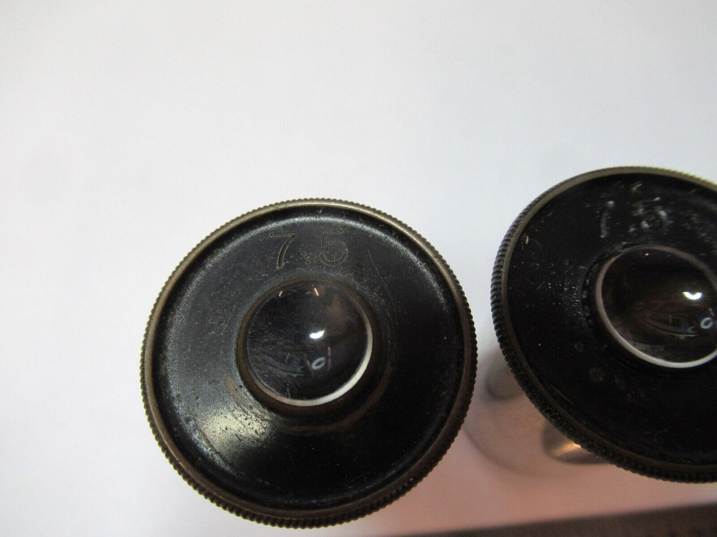 BAUSCH LOMB 7.5 ANTIQUE EYEPIECE PAIR LENS MICROSCOPE PART AS PICTURED &3-FT-X56