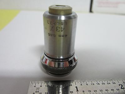 MICROSCOPE VINTAGE PART OPTICAL OBJECTIVE BAUSCH LOMB 43X OPTICS AS IS SK#E2-14