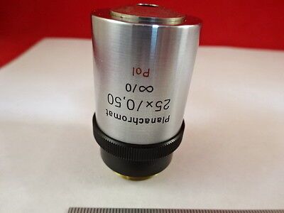 MICROSCOPE PART ZEISS POLARIZER OBJECTIVE 25X POL INFINITY OPTICS AS IS #X6-B-10