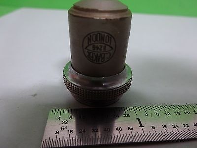 MICROSCOPE PART OBJECTIVE VINTAGE BAKER LONDON 2/3" 10X OPTICS AS IS BIN#H7-A-18