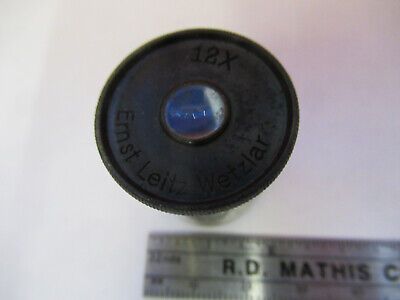 ANTIQUE MICROSCOPE PART 12X LEITZ GERMANY OCULAR EYEPIECE AS PICTURED &13-FT-09