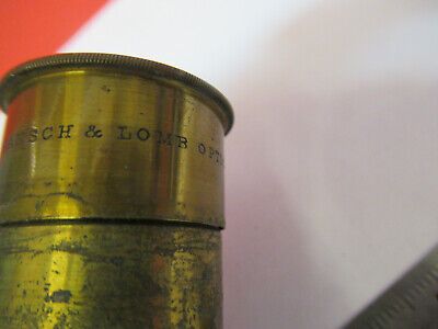 ANTIQUE BAUSCH LOMB BRASS EMPTY OBJECTIVE CAN MICROSCOPE PART AS PIC &nB7-A-28