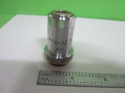 MICROSCOPE OBJECTIVE LEITZ L20X GERMANY INFINITY OPTICS AS IS BIN#T1-34