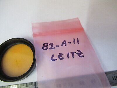 ERNST LEITZ N.Y. ORANGE FILTER MICROSCOPE PART OPTICS AS PICTURED #82-A-11