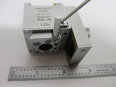 REICHERT AUSTRIA NOMARSKI POL IM INSERT OPTICS MICROSCOPE AS IS BIN#58-25