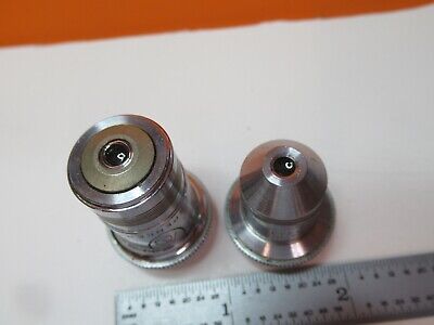 PAIR SPENCER OBJECTIVE LENS 43X 10X OPTICS for MICROSCOPE AS PICTURED &16-C-35