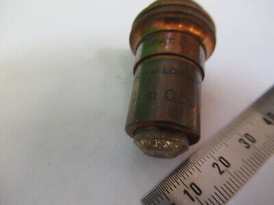 ANTIQUE BAUSCH LOMB BRASS 43x OBJECTIVE MICROSCOPE PART AS PICTURED &Z1-A-31