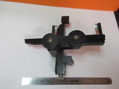 ANTIQUE BAUSCH LOMB STAGE CLIPS MICROMETER XY MICROSCOPE AS PICTURED &7B-B-67