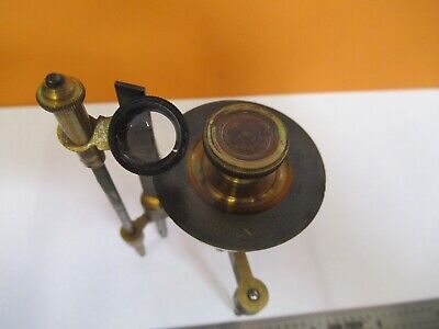 ANTIQUE BRASS SPHEROMETER LENS OPTICS METER MICROSCOPE PART AS PICTURED &8M-A-04