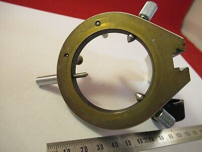 ZEISS GERMANY BRASS CONDENSER HOLDER MICROSCOPE PART AS PICTURED &FT-4-55B