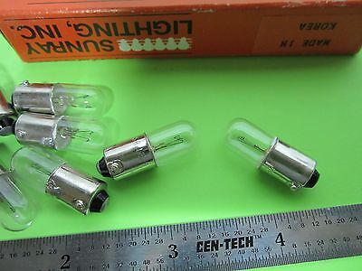 LAMP LOT 9 EA KOREA SUNRAY 1829 MINIATURE LAMPS for MICROSCOPE BIN#38