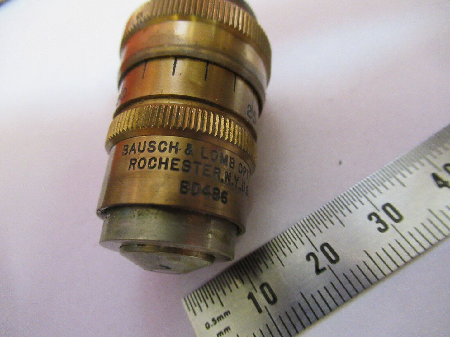 ANTIQUE APO BAUSCH LOMB OBJECTIVE 47.5X  MICROSCOPE PART AS PICTURED &S9-A-53