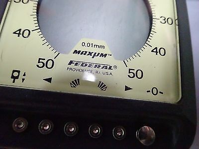 METROLOGY GAUGE FEDERAL DEI-75110 0.01mm MICROMETER LASER OPTICS AS IS BIN#67-10