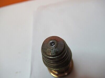 ANTIQUE BRASS OBJECTIVE LEITZ 6 MICROSCOPE PART OPTICS AS PICTURED &FT-5-61