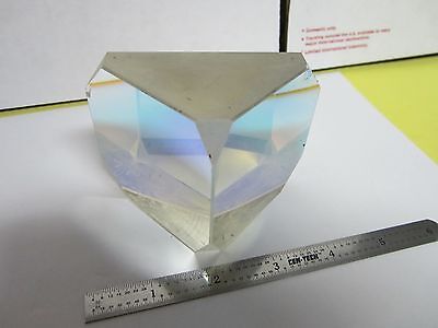 OPTICAL HUGE PRISM COATED [chips on corners] LASER OPTICS AS IS BIN#M7-R-19