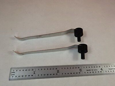 CLIPS to hold SPECIMEN onto MICROSCOPE TABLE PART AS PICTURED &S4-C-18