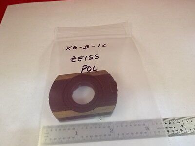 MICROSCOPE PART ZEISS POLARIZER OBJECTIVE HOLDER POL OPTICS AS IS #X6-B-12