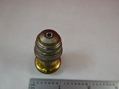 MICROSCOPE PART ANTIQUE BRASS OBJECTIVE LEITZ GERMANY 6 OPTICS AS IS N5-A-11