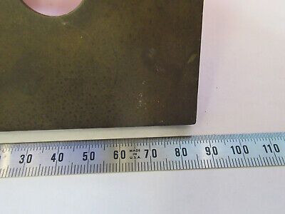 ANTIQUE BRASS BAUSCH LOMB STAGE TABLE MICROSCOPE PART AS PICTURED F6-B-108