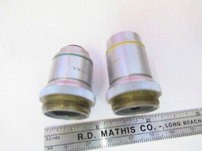 OPTICAL BAUSCH LOMB OBJECTIVES LENSES 10X 43X LOT OPTICS AS PICTURED &B9-FT-16