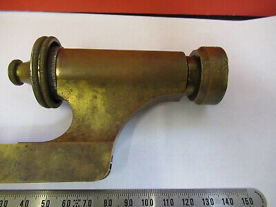 ANTIQUE BAUSCH LOMB STAGE BRASS SUPPORT MICROSCOPE PART AS PICTURED &8Z-A-72