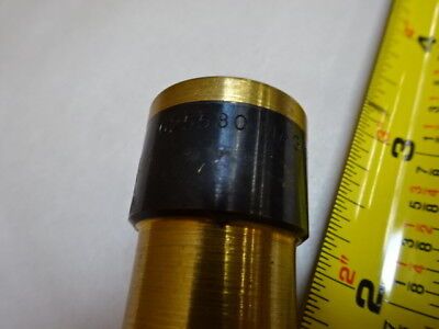 MICROSCOPE PART BRASS MOUNTED LENS 625580 MAG 18.5X OPTICS AS IS &8C-FT-09