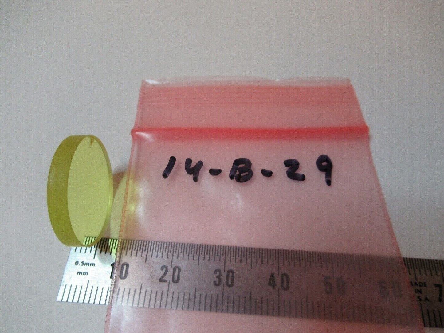 OPTICAL YELLOW FILTER OPTICS AS PICTURED &14-B-29