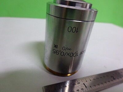 MICROSCOPE PART LEICA REICHERT POLYVAR OBJECTIVE FLUOR 100X OPTICS AS IS B#AI-16