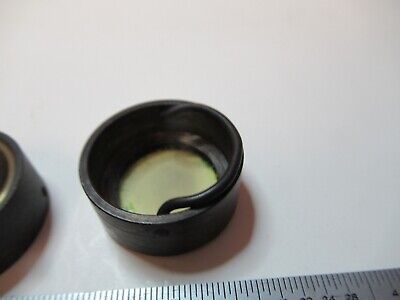 ANTIQUE MICROSCOPE PART PAIR FILTER LENS PB24330-1 UNKNOWN AS PICTURED &16-B-30