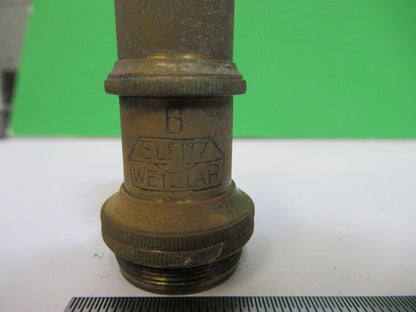 RUSTY ANTIQUE BRASS ERNST LEITZ OBJECTIVE MICROSCOPE PART AS PICTURED &H9-A-43