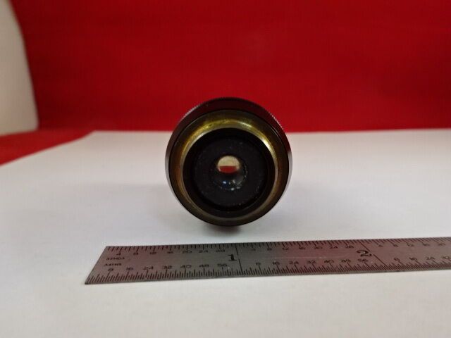 MICROSCOPE PART OBJECTIVE AUS JENA HI 100X POL PLANACHRO OPTICS AS IS #F2-A-7