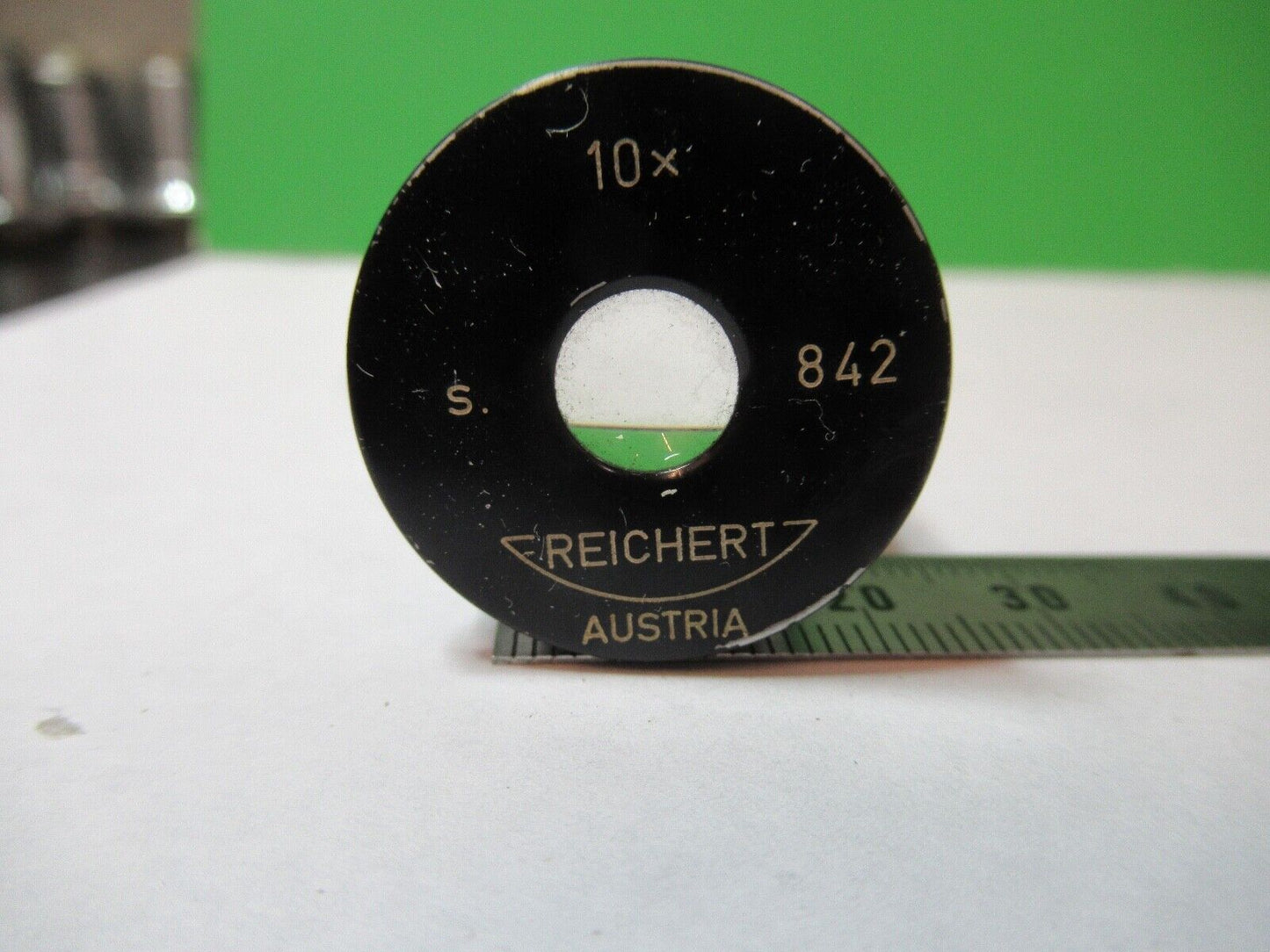 REICHERT AUSTRIA 10X EYEPIECE OPTICS MICROSCOPE PART AS PICTURED W4-B-32