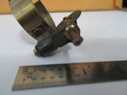 ANTIQUE BRASS circa 1890's BECK POLARIZER ASSEMBLY MICROSCOPE PART &F4-A-10