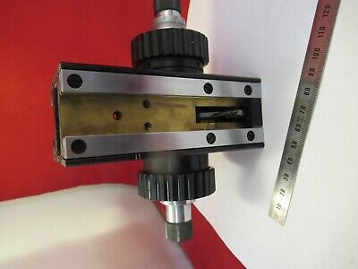 ZEISS POLMI GERMANY STAGE MICROMETER BRASS MICROSCOPE PART AS PICTURED &12-A-02